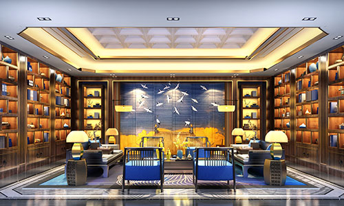 北京3000平新中式院落會(huì)所設(shè)計(jì)效果圖