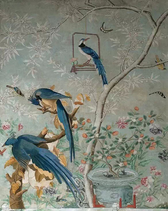 中式鳥語花香壁紙