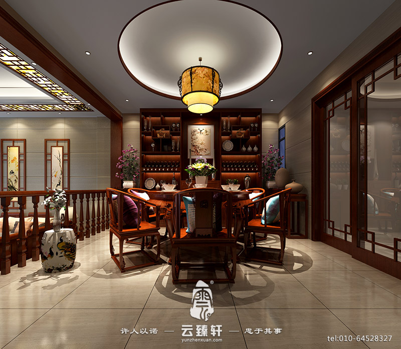 簡(jiǎn)約中式家裝餐廳效果圖裝修