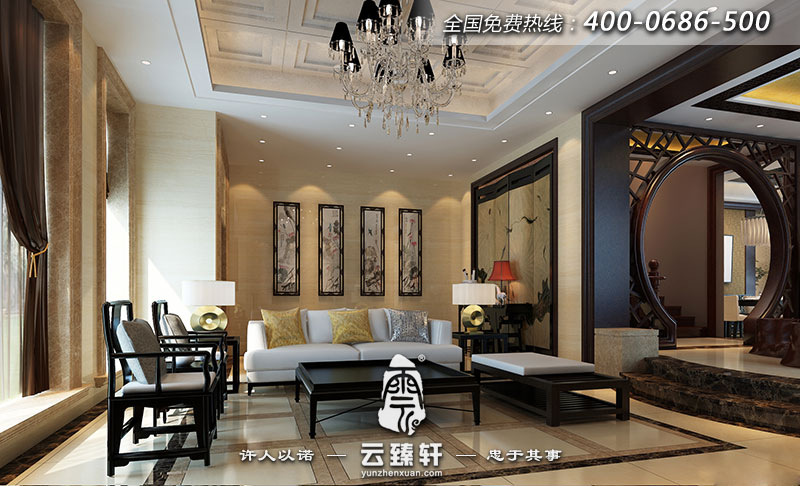 現(xiàn)代中式客廳裝飾效果圖