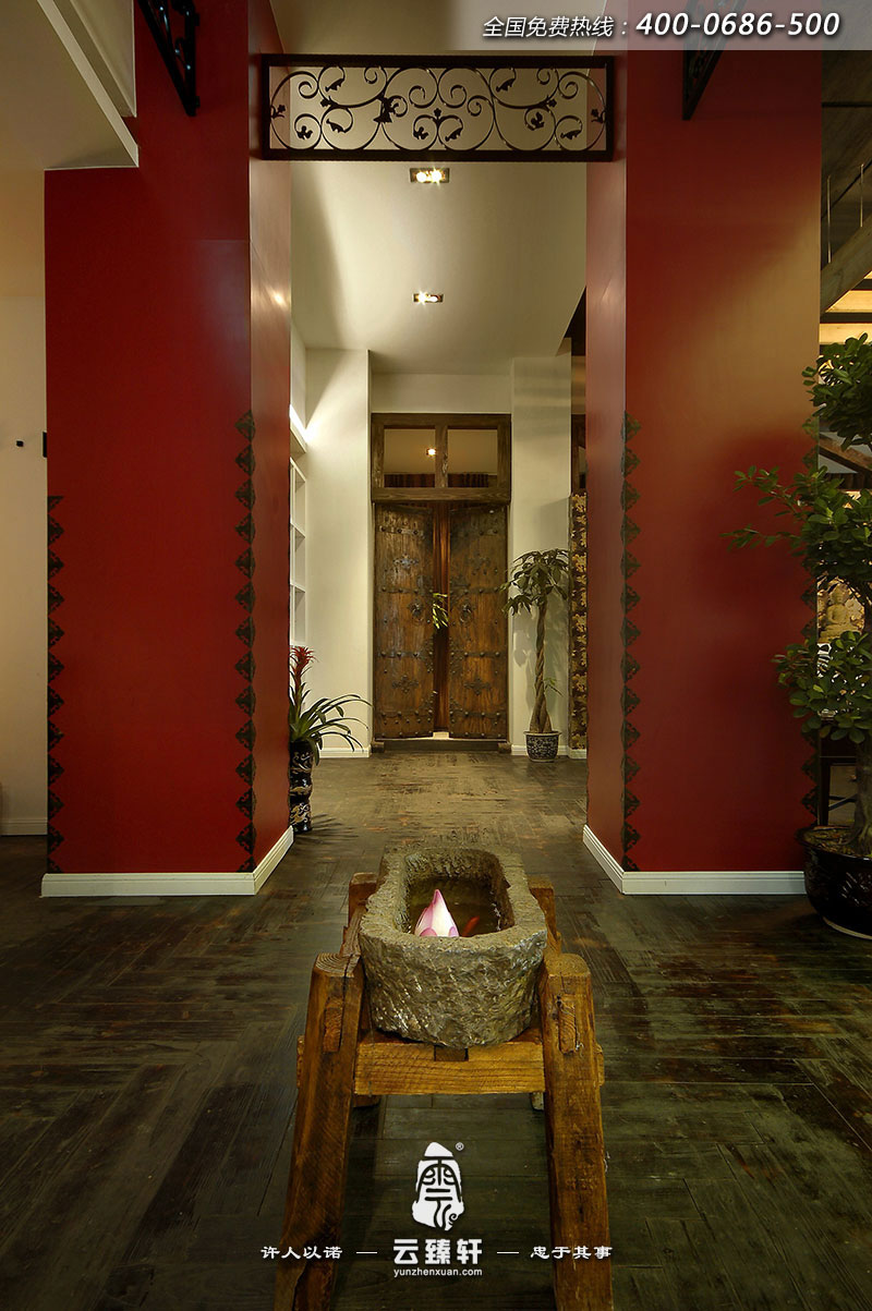 中式辦公室過道裝修