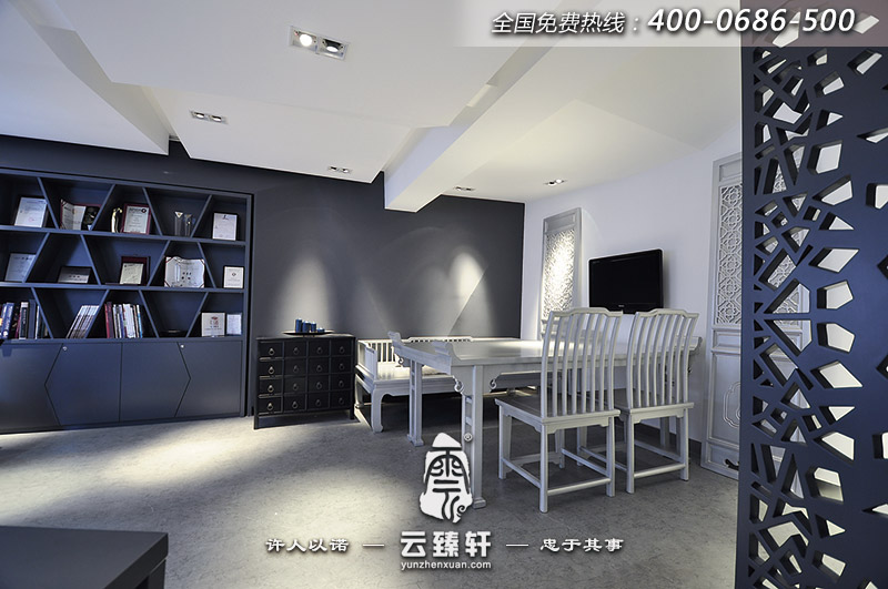 簡約中式辦公室設計效果圖