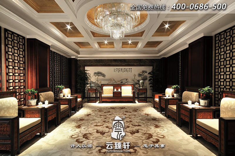 中式會(huì)議室裝修圖片